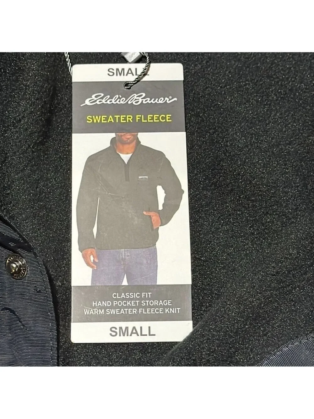 Eddie Bauer Green Fleece Sweater Mens Size Small